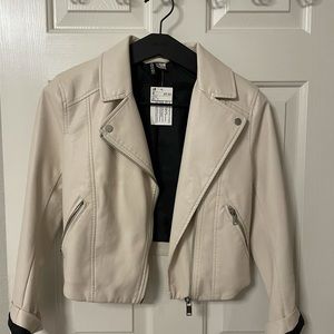 H&M Cream Leather Jacket